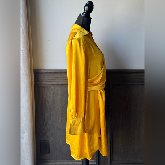 Worthington yellow long sleeved dress size Large EUC - Picture 5 of 8